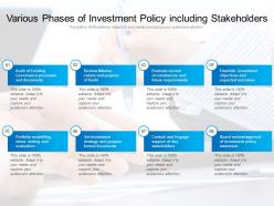 Various phases of investment policy including stakeholders