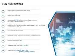 Various phases of scm eoq assumptions ppt demonstration