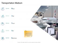 Various phases of scm transportation medium ppt infographics