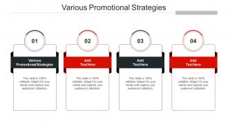 Various Promotional Strategies In Powerpoint And Google Slides