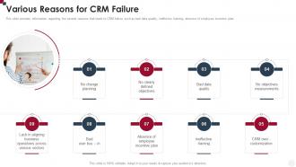 Various Reasons For CRM Failure How To Improve Customer Service Toolkit