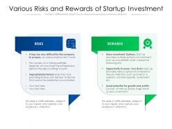 Various risks and rewards of startup investment