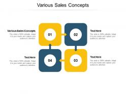 Various sales concepts ppt powerpoint presentation ideas designs download cpb