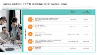 Various Solutions We Will Implement To Website Healthcare Administration Overview Trend Statistics Areas