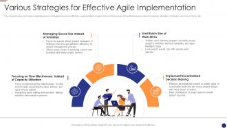 Various strategies agile project management for software development it