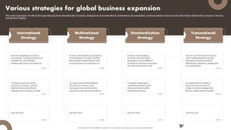 Various Strategies For Global Developing A Transnational Strategy To Increase Global Reach