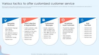 Various Tactics To Offer Customized Customer Service Customer Attrition Rate Prevention