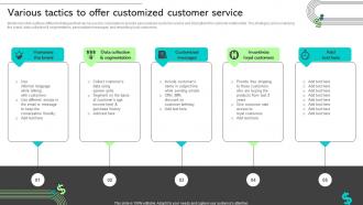 Various Tactics To Offer Customized Customer Service Ways To Improve Customer Acquisition Cost
