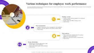 Various Techniques For Employee Work Performance