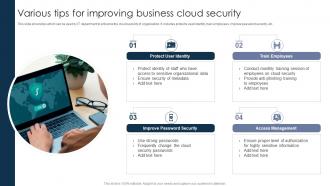 Various Tips For Improving Business Cloud Security