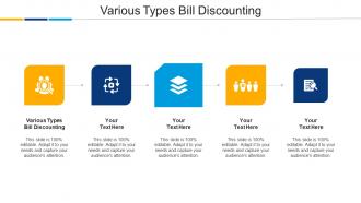 Various Types Bill Discounting Ppt Powerpoint Presentation Layouts Templates Cpb