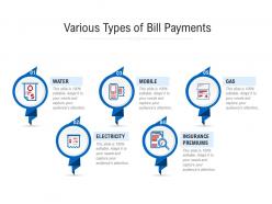 Various types of bill payments