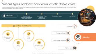 Various Types Of Blockchain Virtual Assets Stable Coins Managing Digital Wealth BCT SS