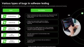 Various Types Of Bugs In Software Testing