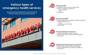 Various Types Of Emergency Health Services
