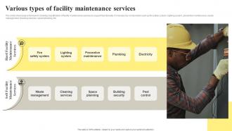 Various Types Of Facility Maintenance Services