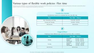 Various Types Of Flexible Work Policies Flex Time Developing Flexible Working Practices To Improve Employee