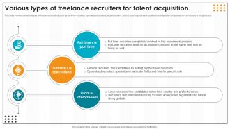 Various Types Of Freelance Recruiters For Talent Acquisition