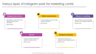 Various Types Of Instagram Posts For Instagram Marketing To Increase MKT SS V Impactful Image