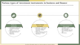 Various Types Of Investment Instruments In Business And Finance