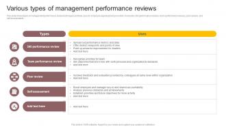 Various Types Of Management Performance Reviews