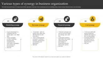 Various Types Of Synergy In Business Organization