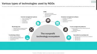 Various Types Of Technologies Used By NGOs