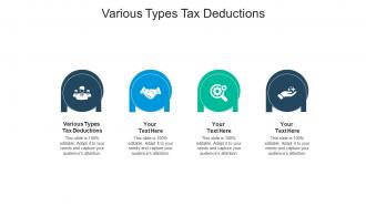 Various types tax deductions ppt powerpoint presentation professional example cpb
