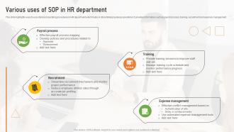 Various Uses Of Sop In HR Department