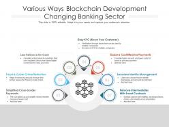 Various ways blockchain development changing banking sector