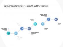 Various ways for employee growth and development