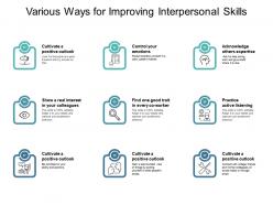 Various ways for improving interpersonal skills