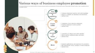 Various Ways Of Business Employee Promotion
