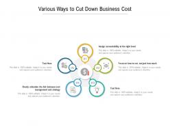 Various ways to cut down business cost
