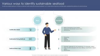 Various Ways To Identify Sustainable Seafood Ppt Presentation