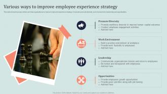 Various Ways To Improve Employee Experience Strategy