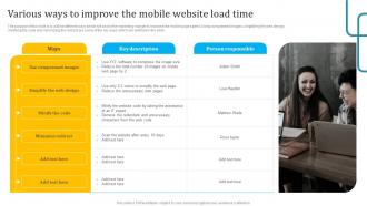 Various Ways To Improve The Mobile Seo Techniques To Improve Mobile Conversions And Website Speed