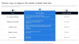 Various Ways To Website Load Time Conducting Mobile SEO Audit To Understand