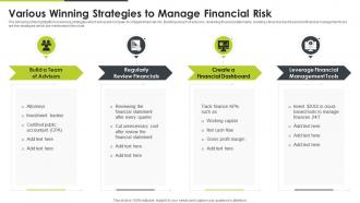 Various Winning Strategies To Manage Financial Risk