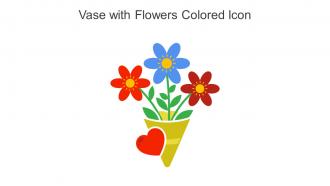 Vase With Flowers Colored Icon In Powerpoint Pptx Png And Editable Eps Format