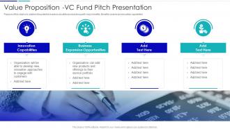 VC Fund Pitch Presentation Value Proposition VC Fund Pitch Presentation