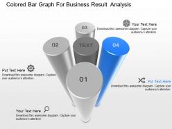 Ve colored bar graph for business result analysis powerpoint template