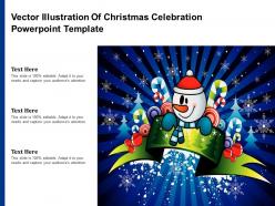 Vector illustration of christmas celebration powerpoint template