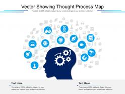 Vector showing thought process map