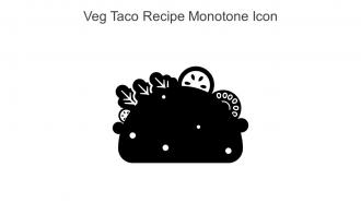 Veg Taco Recipe Monotone Icon In Powerpoint Pptx Png And Editable Eps Format