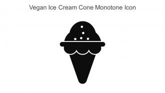 Vegan Ice Cream Cone Monotone Icon In Powerpoint Pptx Png And Editable Eps Format