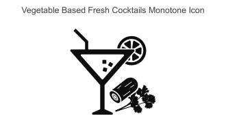 Vegetable Based Fresh Cocktails Monotone Icon In Powerpoint Pptx Png And Editable Eps Format