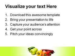 Vegetable food health powerpoint templates and powerpoint backgrounds 0511