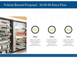 Vehicle rental proposal 30 60 90 days plan ppt powerpoint presentation summary element