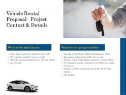 Vehicle rental proposal powerpoint presentation slides